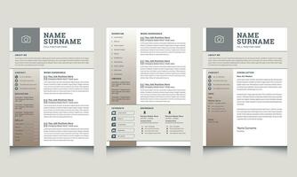 Retro Resume Design Template Vector