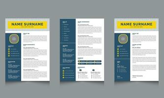 Creative Resume Template and Cover Letter Vector Design