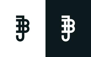 diseño de logotipo de letra jb vector