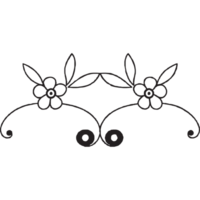 hand- getrokken bloemen tekening png