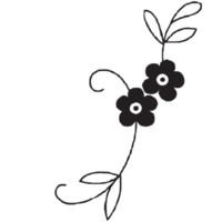 mão desenhado floral rabisco png