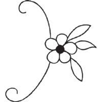 hand- getrokken bloemen tekening png