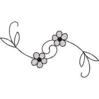 Hand Drawn Floral Doodle png