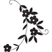 mão desenhado floral rabisco png