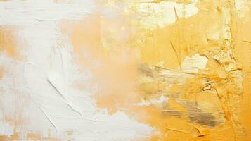 resumen antecedentes con amarillo y beige pintar en el pared. textura. generativo ai foto