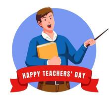 Happy teachers day vector