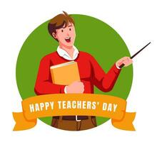 Happy teachers day vector