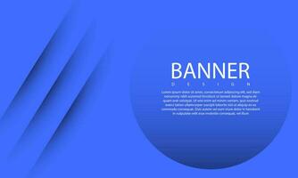 simple pastel blue banner design vector