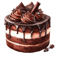 Delicious and colourful cakes, AI Generated png