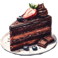 delizioso e colorato torte, ai generato png