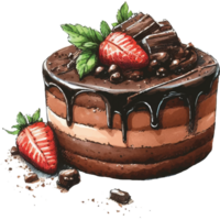 Delicious and colourful cakes, AI Generated png