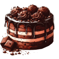 Delicious and colourful cakes, AI Generated png