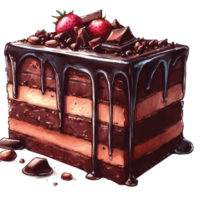 Delicious and colourful cakes, AI Generated png