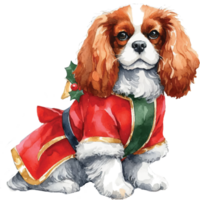 Cute pets in festive costumes, AI Generated png