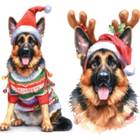 Cute pets in festive costumes, AI Generated png