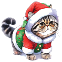 Cute pets in festive costumes, AI Generated png