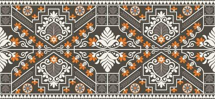 floral pattern Seamless. Background Seamless Pattern Geometric Ethnic pattern Ikat Seamless digital printing textile  for background, carpet, wallpaper, clothing, Batik, fabric, printing textile. vector