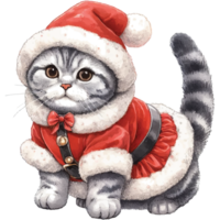 Cute pets in festive costumes, AI Generated png