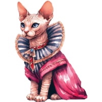 Cute pets in festive costumes, AI Generated png