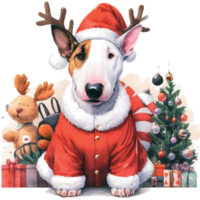 Cute pets in festive costumes, AI Generated png