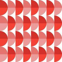 Red gradient half circle pattern. Half circle vector seamless pattern. Decorative element, wrapping paper, wall tiles, floor tiles, bathroom tiles.