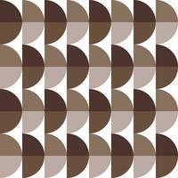 Brown gradient half circle pattern. Half circle vector seamless pattern. Decorative element, wrapping paper, wall tiles, floor tiles, bathroom tiles.