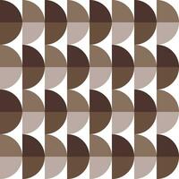 Brown gradient half circle pattern. Half circle vector seamless pattern. Decorative element, wrapping paper, wall tiles, floor tiles, bathroom tiles.