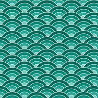 Green shade Japanese wave pattern background. Japanese seamless pattern vector. Waves background illustration. for clothing, wrapping paper, backdrop, background, gift card. vector