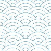 Blue Japanese wave pattern background. Japanese seamless pattern vector. Waves background illustration. for clothing, wrapping paper, backdrop, background, gift card. vector