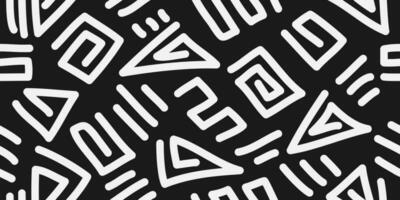 Funny lines doodle Seamless pattern background. Creative minimalist modern line art background. vector illustrations