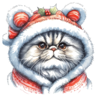 Cute pets in festive costumes, AI Generated png