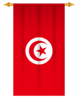 tunisien flagga vertikal vimpel isolerat png