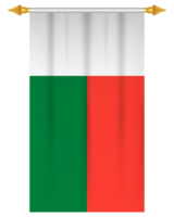 Madagáscar bandeira vertical galhardete isolado png