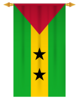 Sao Tome and Principe flag vertical pennant isolated png