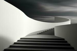 Abstract geometric lines shaping a modernistic minimalist architectural landscape photo