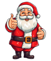 santa claus give thumbs up ai generative png