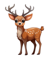 cute deer cartoon ai generative png