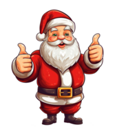 santa claus dar polegares acima ai generativo png