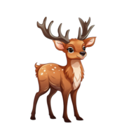 cute deer cartoon ai generative png