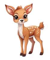 cute deer cartoon ai generative png