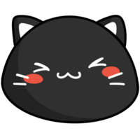 Cute head black cat png