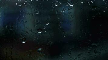 The Rain Drops on Window Glass video