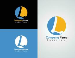 Letter l logo design collection for business vector