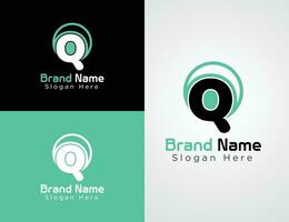 vector de diseño de logotipo de letra q