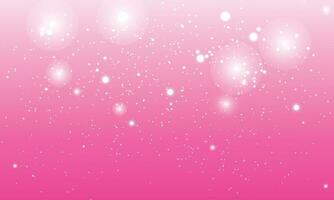 Vector pink background with glowing sparkle bokeh