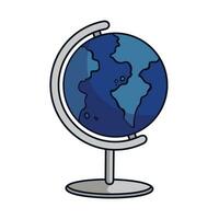 Vector globe icon isolated on background. vector illustration