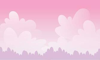 Vector cloudy sky background in flat style