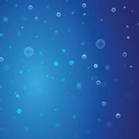 Vector blue water background with bubbles floating upwards