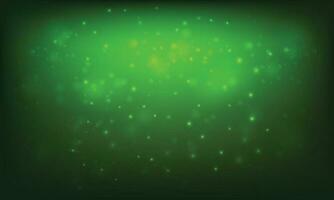 Vector abstract green bokeh light sparkles banner