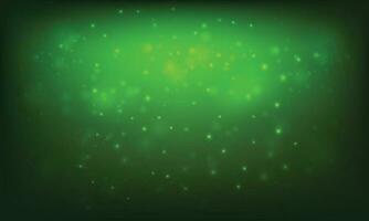 Vector abstract green bokeh light sparkles banner